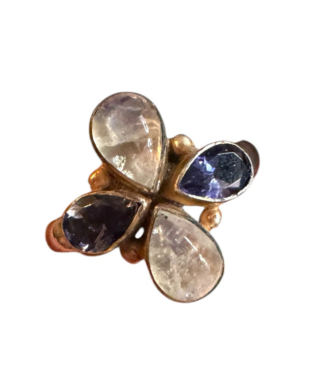 Elegant sterling silver 925 Purple amethyst moonstone Stone Ring Nicky Butler