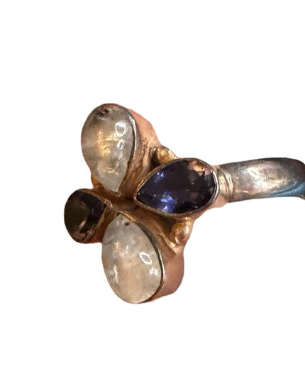 Elegant sterling silver 925 Purple amethyst moonstone Stone Ring Nicky Butler