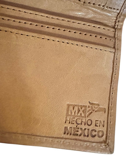 Vintage brown leather tooled Mexixo Embossed Leather wallet