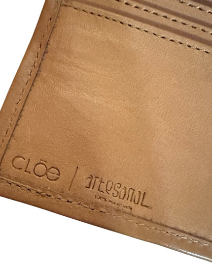 Vintage brown leather tooled Mexixo Embossed Leather wallet