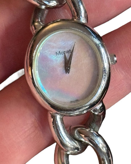 Monet Silver Women's Chain Bracelet Watch