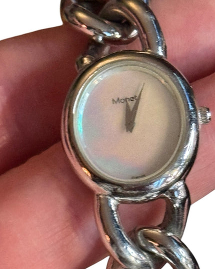 Monet Silver Women's Chain Bracelet Watch