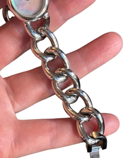 Monet Silver Women's Chain Bracelet Watch