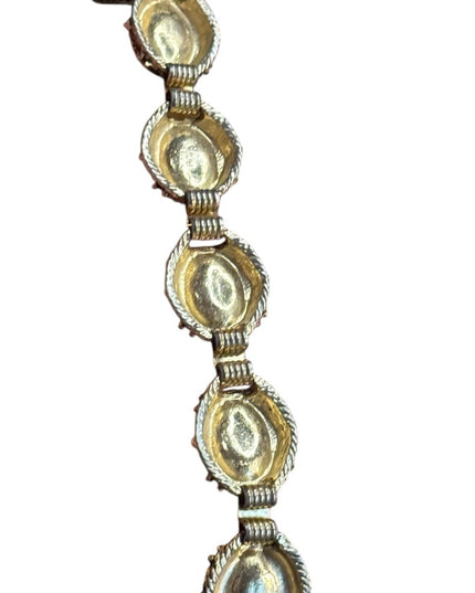 Elegant Vintage gold finish chunky Green Stone Bracelet