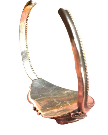 Vintage sterling silver 925 Justin Morris handmadee Navajo abalone bracelet cuff