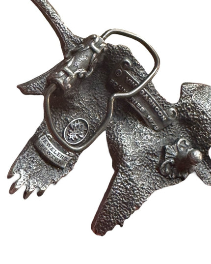 Vintage VineGarroon Foundries Belt Buckle Geese Flying Fine Pewter 1970