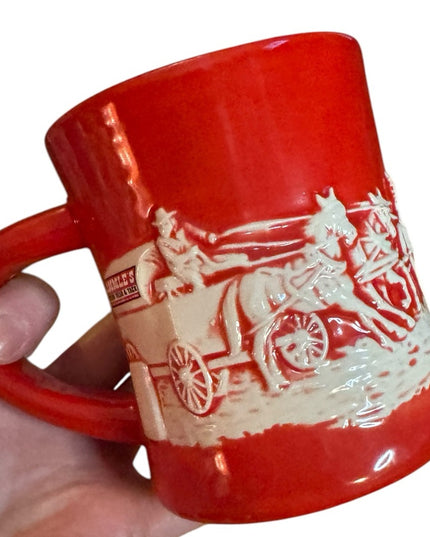 OFFICIAL CALGARY STAMPEDE SOUVENIR CHUCKWAGON MUG RED