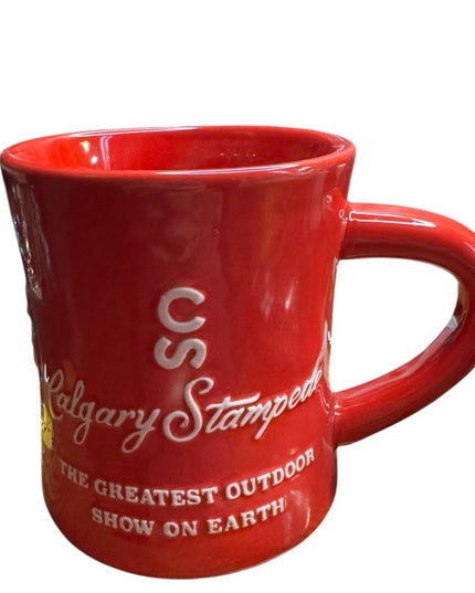 OFFICIAL CALGARY STAMPEDE SOUVENIR CHUCKWAGON MUG RED