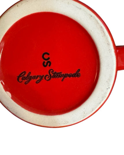 OFFICIAL CALGARY STAMPEDE SOUVENIR CHUCKWAGON MUG RED