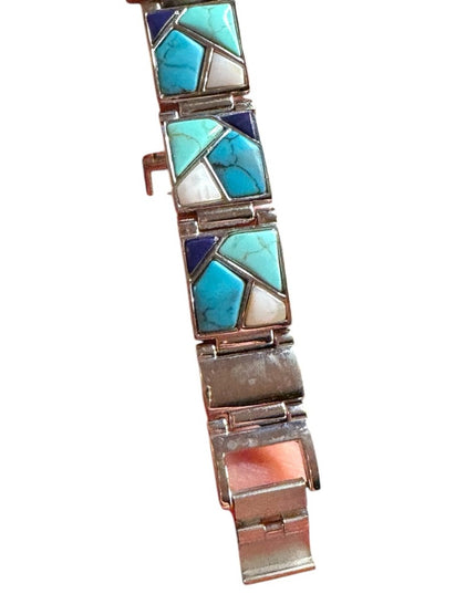 Vintage Vivah Faux Turquoise Mosaic Blue Women's Watch