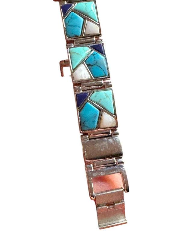 Vintage Vivah Faux Turquoise Mosaic Blue Women's Watch