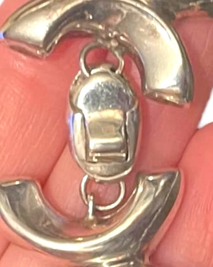 Vintage Sterling Silver 925 Solid Celtic Sun & Moon Statement Necklace Stunning