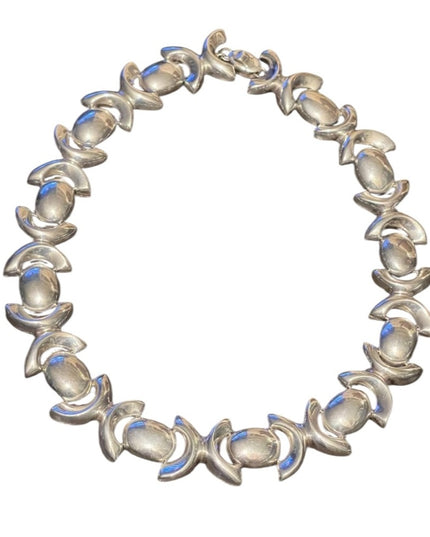 Vintage Sterling Silver 925 Solid Celtic Sun & Moon Statement Necklace Stunning
