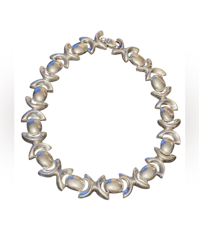 Vintage Sterling Silver 925 Solid Celtic Sun & Moon Statement Necklace Stunning