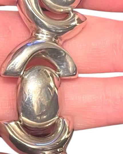 Vintage Sterling Silver 925 Solid Celtic Sun & Moon Statement Necklace Stunning