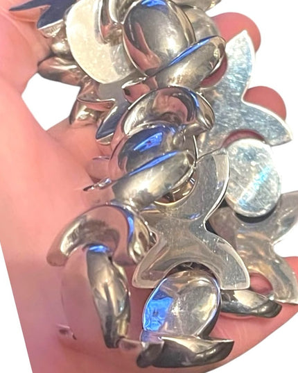 Vintage Sterling Silver 925 Solid Celtic Sun & Moon Statement Necklace Stunning