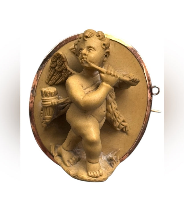 Antique Cherub Brooch