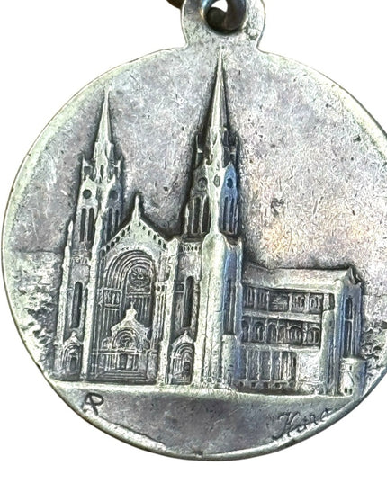 Sainte Anne de Beaupre Silver Vintage Medal Pendant medal