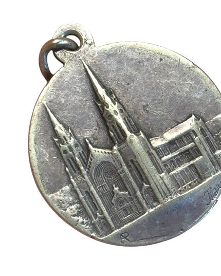 Sainte Anne de Beaupre Silver Vintage Medal Pendant medal