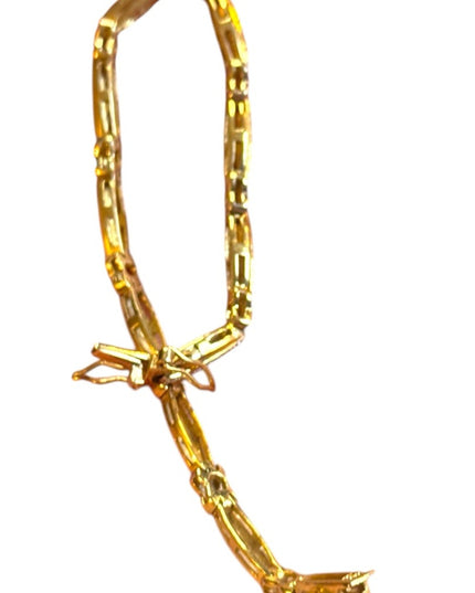 Elegant Gold plt Sterling silver 925  Bracelet w tiny Diamond Accents