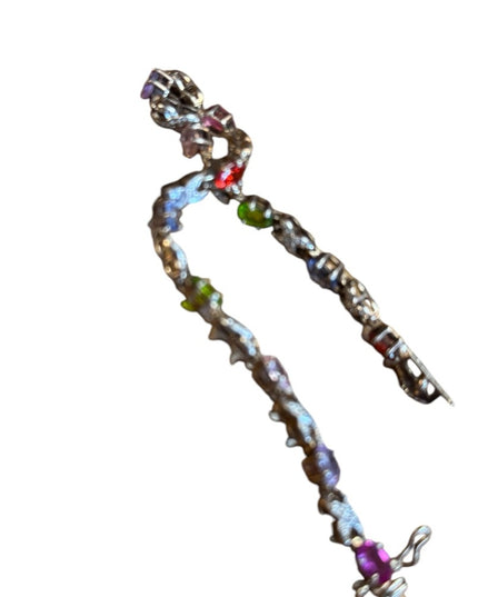 Multicolor CZ Sterling silver 925 Simulated gemstones tennis Bracelet