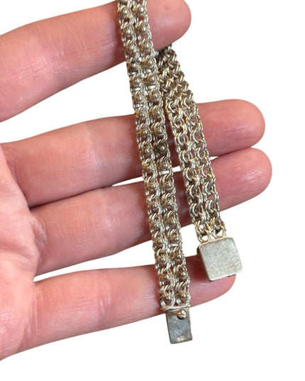 Elegant 800 Silver filagree link art deco Antique Bracelet
