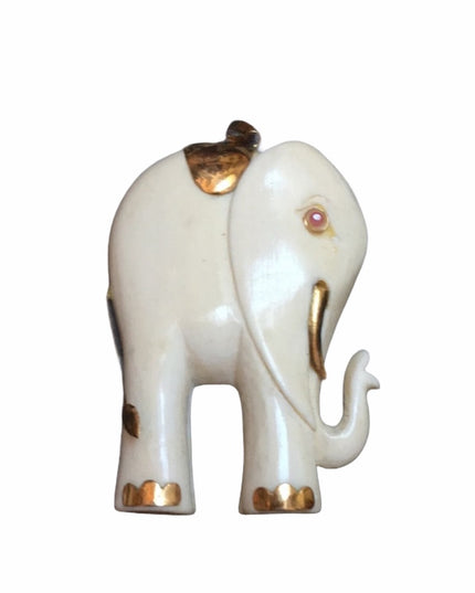 14k Ruby Bone Large Vintage elephant Pendant Canadian made