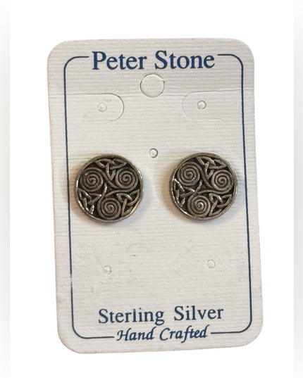 Vintage Sterling Silver 925 Celtic swirl Earrings NWT