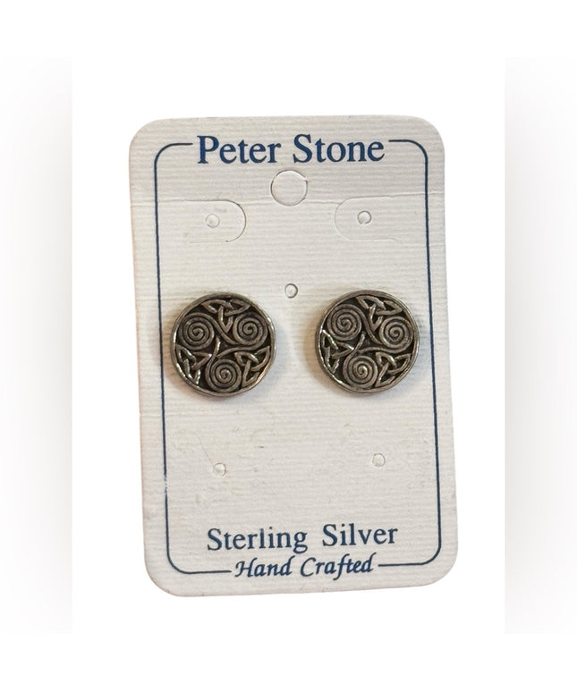 Vintage Sterling Silver 925 Celtic swirl Earrings NWT