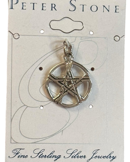 Sterling Silver 925 NEW Peter Stone Pentacle Pendant