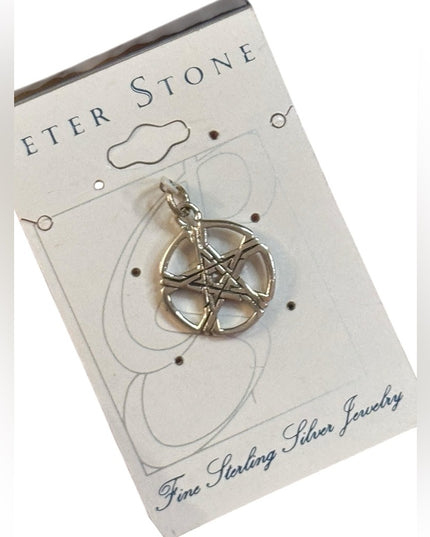 Sterling Silver 925 NEW Peter Stone Pentacle Pendant