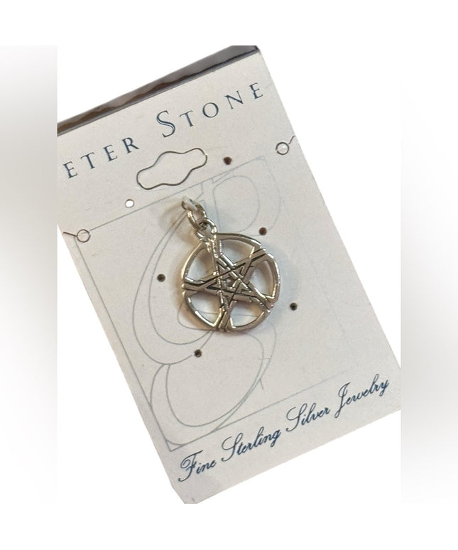 Sterling Silver 925 NEW Peter Stone Pentacle Pendant