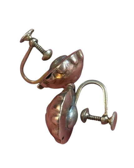 Antique  Gold filled screw back Earrings