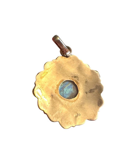 Elegant sterling Silver 925 Moonstone scrollwork Pendant