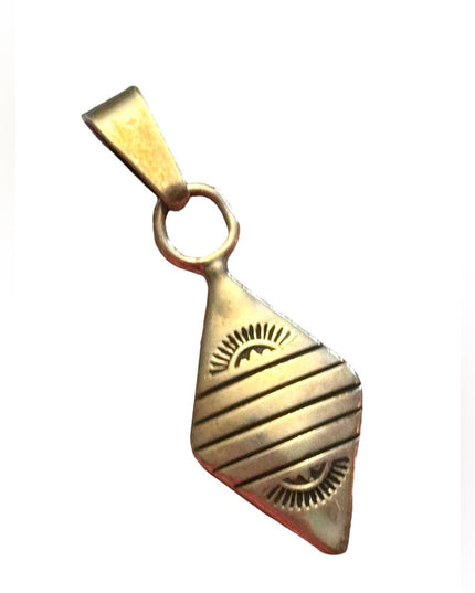 Vintage Southwestern Sterling silver 925 Handmade Geometric Pendant