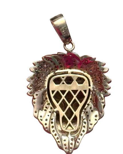 Sterling silver 925 Lion Head CZ Pendant