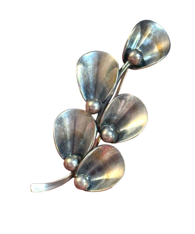 Vintage Silver Leaf Brooch Sterling Silver NE FROM Denmark

Niels Erik