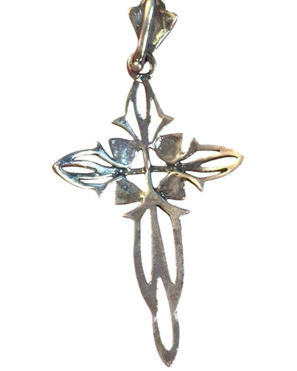 Silver Filigree lovely antiqueing Cross Pendant