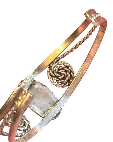 Lovely Handmade vintage cuff Cameo Bracelet Silver scroll work finish