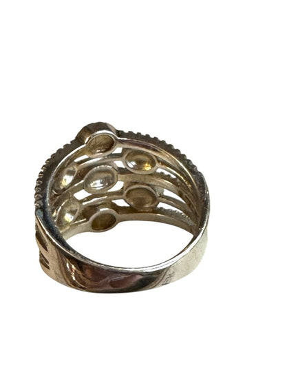 Sterling Silver Elegant Ava Ro Ring with Swarovski Elements NWB