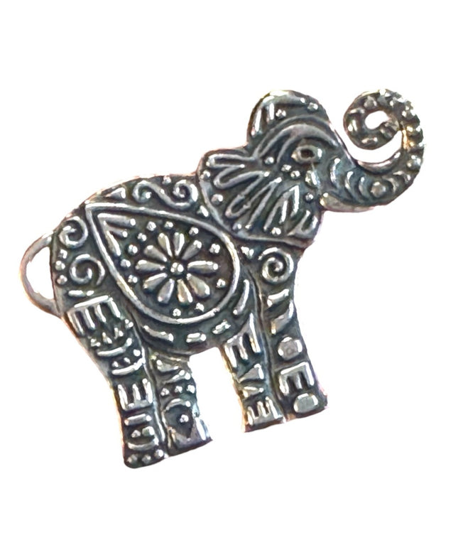 Vintage Sterling Silver 925 SAJEN ornate Thai Elephant Brooch pendant