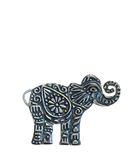 Vintage Sterling Silver 925 SAJEN ornate Thai Elephant Brooch pendant