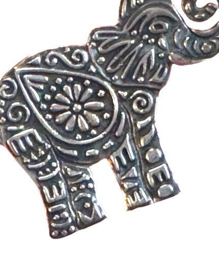 Vintage Sterling Silver 925 SAJEN ornate Thai Elephant Brooch pendant