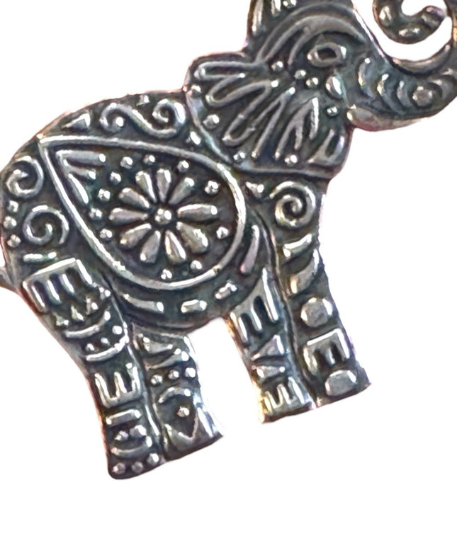 Vintage Sterling Silver 925 SAJEN ornate Thai Elephant Brooch pendant