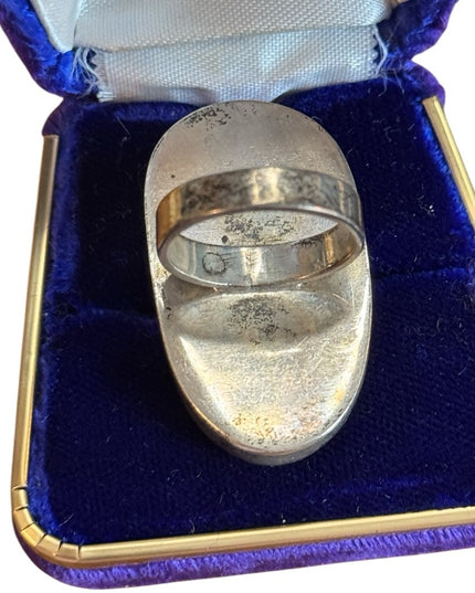 Vintage Cerro Blanco Sterling Silver 925 Turquoise Mexico Ring Statement oblong