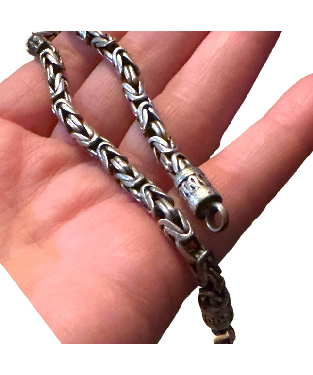 Vintage silver Byzantine Bali MENS handmade heavy bracelet