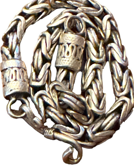 Vintage silver Byzantine Bali MENS handmade heavy bracelet