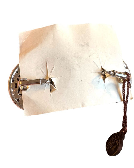 D Orlan Silver plated Design #4269 Domed chubky New Clip on earrings