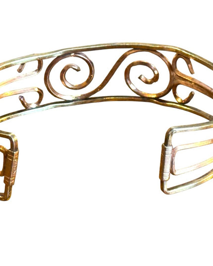 Gold filled Krementz Swirl Cuff Bracelet