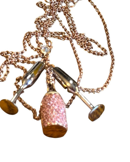 Kate Spade Rose Gold  Make Magic Mini Champagne Pendant Necklace
